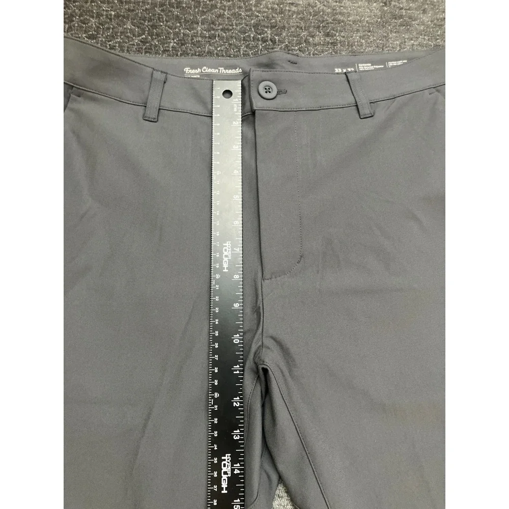 Fresh Clean Threads Chino Pants Men 32x32 Gray High Rise Flat Front Straight Leg